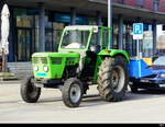 Grüner Deutz D 52 06 in Gossau auf Parkplatz beim Bhf. Gossau am 2025.01.12