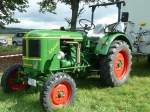 Deutz steht anl. der Oldtimeraustellung des Deutz-Club Allmus auf dem Ausstellungsgelnde, August 2011