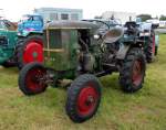 Deutz steht zur Oldtimeraustellung im Agroneum Alt Schwerin, August 2014