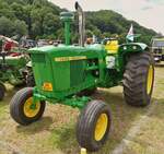 John Deere 4020; ausgestellt beim Oldtimertreffen in Warken. 21.07.2024