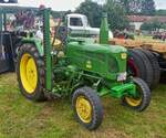 John Deere Lanz Traktor; war zum Oldtimertreffen nach Warken gekommen.