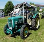 =MAN (PG 35) rollt zu seinem Standplatz bei der Oldtimerausstellung in Thalau im Mai 2017