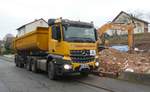 =MB Arocs von  weider-erdarbeiten  eingesetzt auf einer Baustelle in Petersberg-Marbach im November 2018